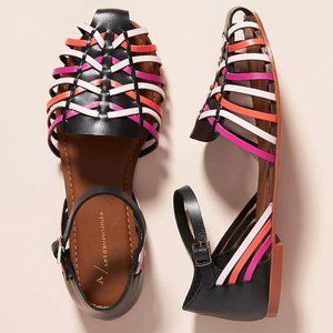 Anthropologie Multicolor Huarache Strap Shoes Size 6